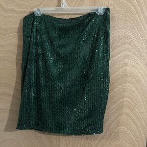 Glitter green skirt
